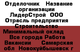 Отделочник › Название организации ­ ЛидерСтрой, ООО › Отрасль предприятия ­ Строительство › Минимальный оклад ­ 1 - Все города Работа » Вакансии   . Самарская обл.,Новокуйбышевск г.